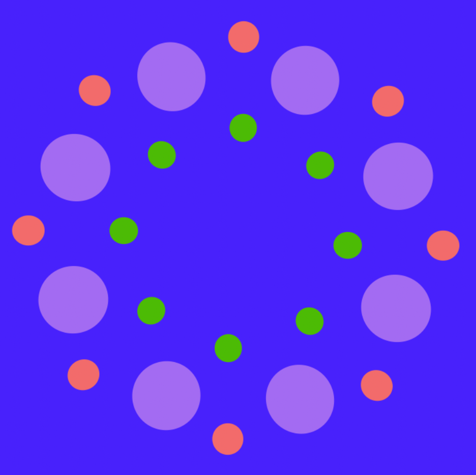 colorful dots in a circle