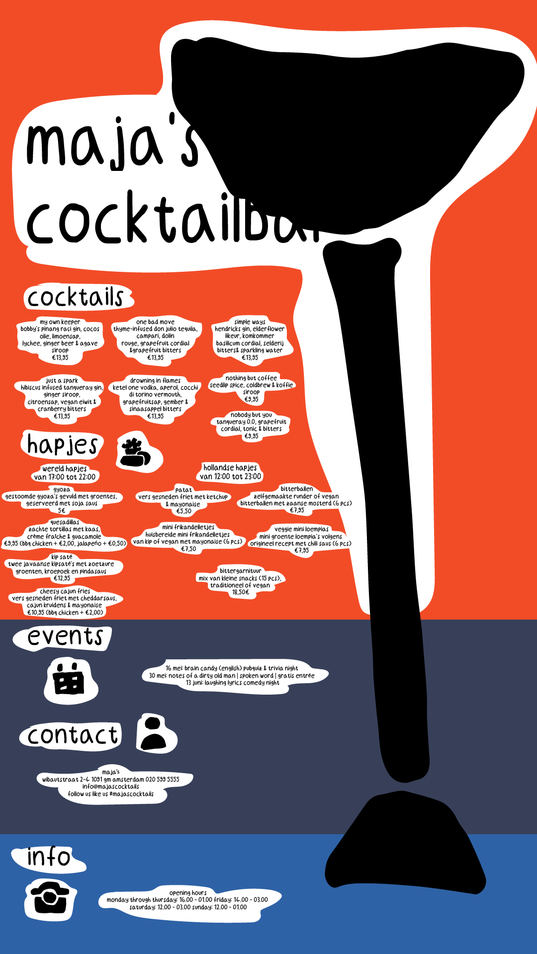 Poster for a cocktail bar